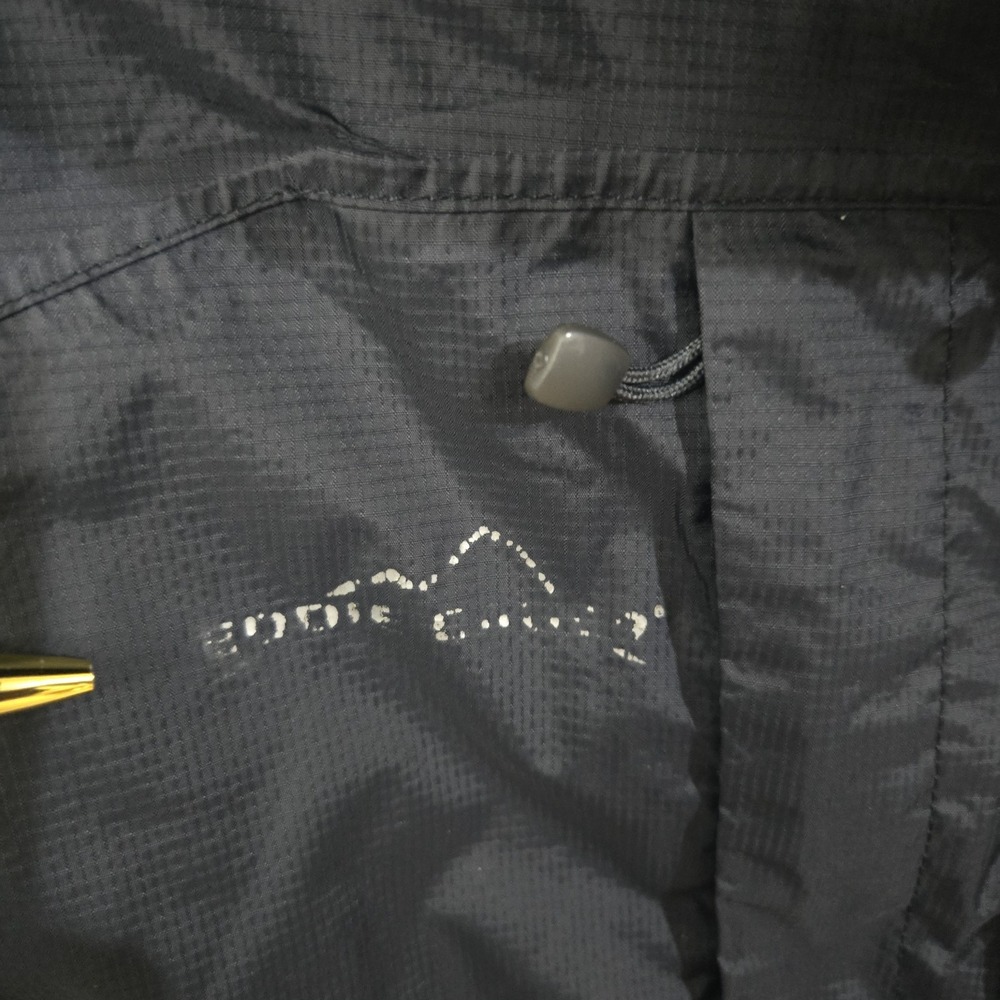 Eddie Bauer Jacket Mens Large Full Zip Waterproof Weatheredge Windbreaker Black - Picture 2 of 12